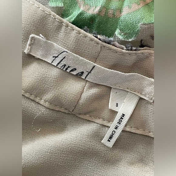 Anthropologie Floreat Japonica Floral Silk Blend Velvet Wrap Blouse Small - Picture 11 of 12